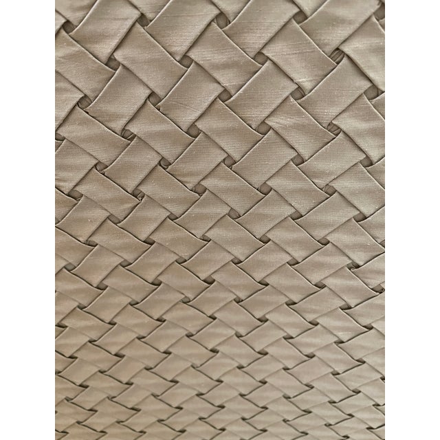 Vintage Silk Custom Basket Weave Fabric in Sage Green Color 4+ Yards Chairish