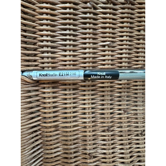 Knoll Mr Side Chair in Rattan by Knoll - Set of 8 For Sale - Image 4 of 4
