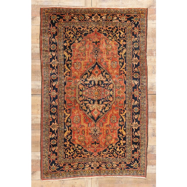 Vintage Persian Heriz Rug, 05'04 X 08'03 For Sale - Image 9 of 9