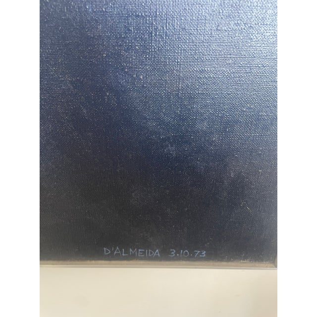 D'Almeida Untitled (1973) Original Oil on Canvas | 40 x 56 inches A large-scale vintage abstract painting signed and dated...