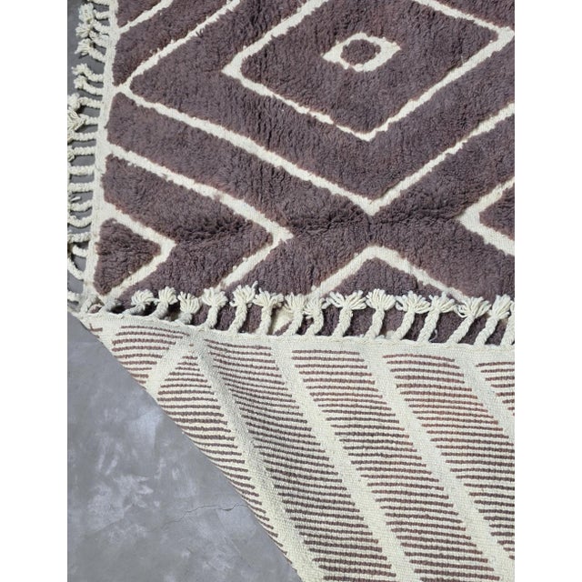 2020s Contemporary Berber Taupe Rug - 9.1 X 8.4 Ft For Sale - Image 5 of 6