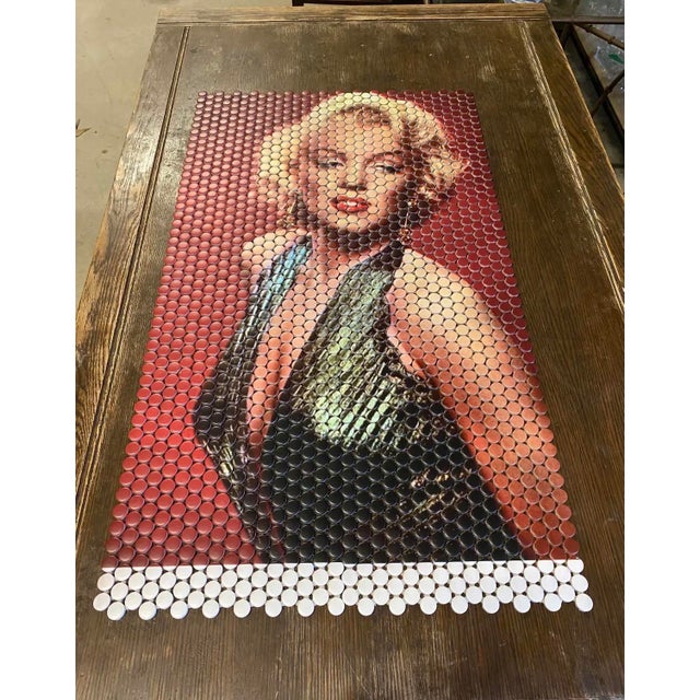 Red Vintage Marilyn Monroe Tile Art For Sale - Image 8 of 8