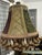 A pair of matching Resin lamps with jewel-toned, beaded lampshades. Crowned finials top the 32 inch tall lamps. Both work...
