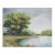 Contemporary Impressionist Lakeside Cottage Landscape Painting For Sale