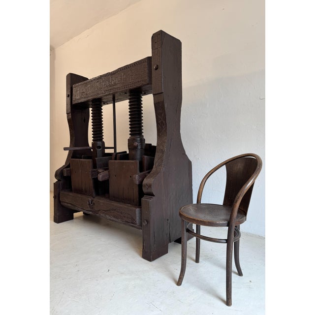 Large Antique Rustic Wine Press For Sale - Image 4 of 18