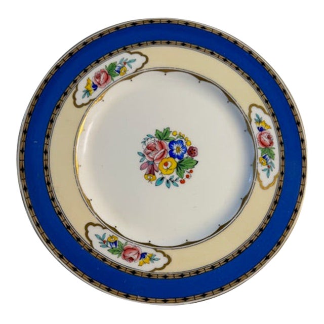 Antique Minton's "Blue Floral" Dinner Plate. 10.25"Diameter For Sale