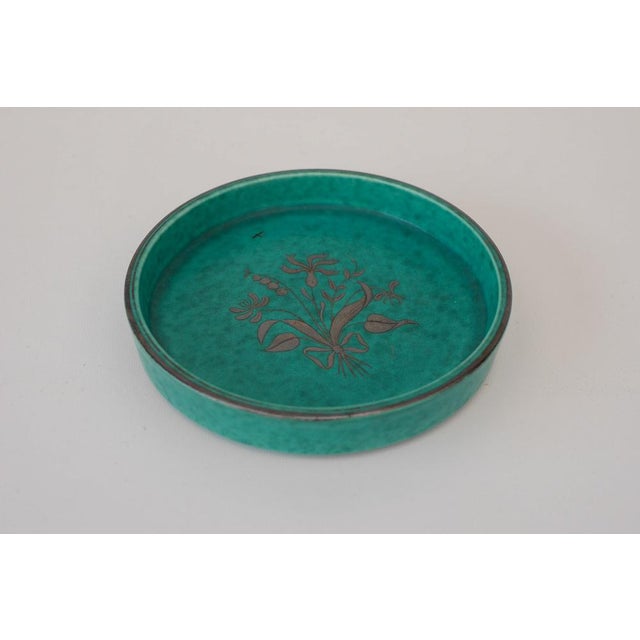 Art Deco Swedish Grace Argenta Plate by Wilhelm Kåge for Gustavsberg, Sweden, 1930s For Sale - Image 6 of 11