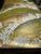 Metal Hand-Painted Gold Leaf Chinoiserie Landscape Mural Panels | Cherry Blossom Mountain Wall Art Set of 2 For Sale - Image 7 of 8