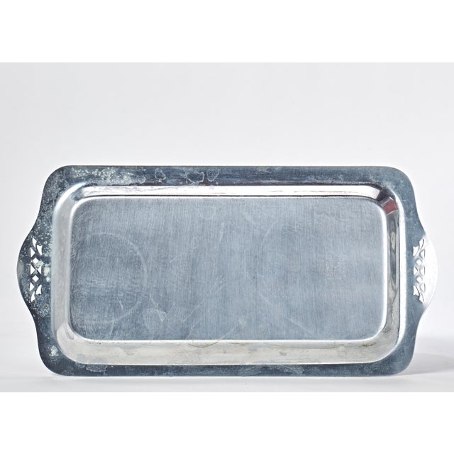 1930s Pair of Art Deco Krome Kraft Condiment Dishes - Amethyst- With Tray by Farber Bros For Sale In Phoenix - Image 6 of 6