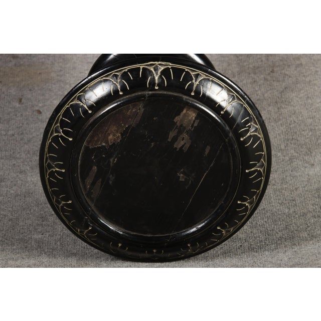 Antique Art Nouveau Floral Column in Black Gold, 1900 For Sale - Image 17 of 18