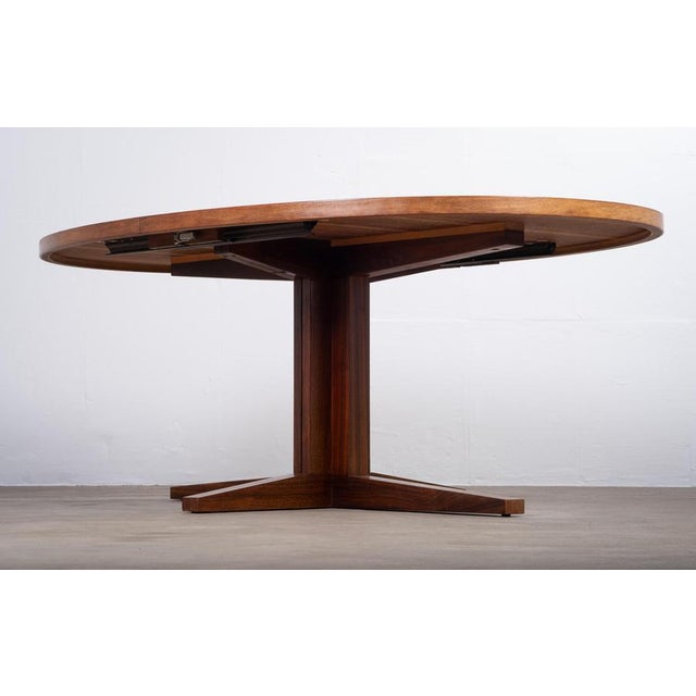 Oval Extendable Dining Table in Rosewood attributed to John Mortensen, Denmark, 1960s For Sale - Image 3 of 13