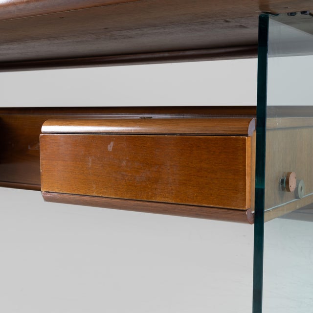 Large Desk in Brass and Cut Crystal by Fabio Lenci, 1960s For Sale - Image 14 of 16