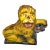Vintage Italian Medici-Style Ceramic Lion Fd For Sale
