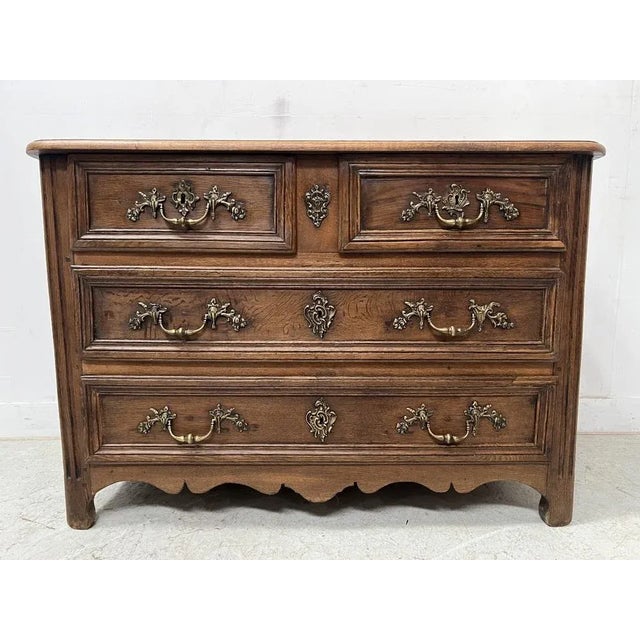 Louis XIV Style Chest of Drawers in Oak, 1900s For Sale - Image 10 of 15