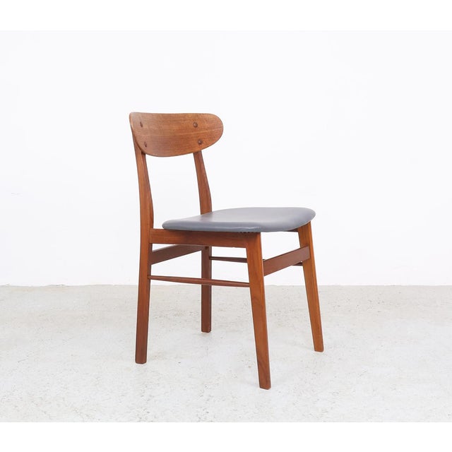 1960s Teak Chairs with Grey Faux Leather from Farstrup Møbler, 1960s, Set of 4 For Sale - Image 5 of 13
