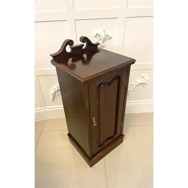 Antique Victorian Mahogany Bedside Cabinet For Sale - Image 4 of 12