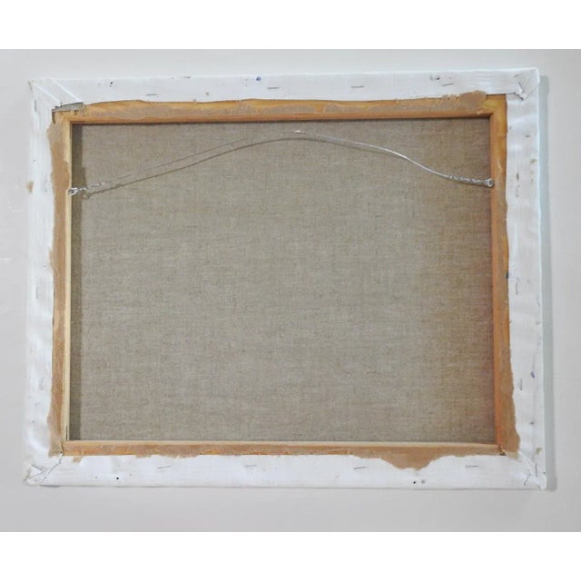 Textile 1992 Impressionist Blossoming Orchard Trees Landscape Painting For Sale - Image 7 of 7