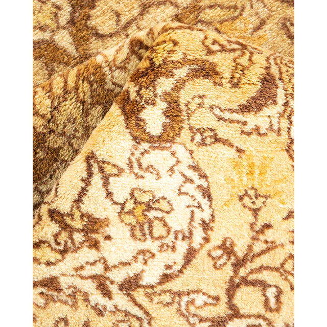 Textile Mogul, One-of-a-Kind Hand-Knotted Area Rug - Yellow, 4' 0" x 6' 1" For Sale - Image 7 of 8