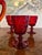 French 1950s Glass Ruby Water Set- 9 Pieces For Sale - Image 3 of 9