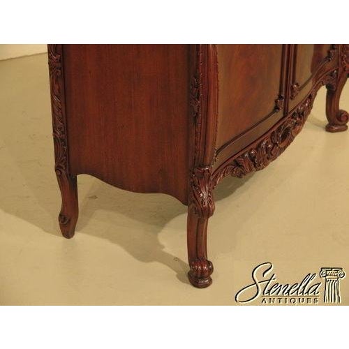 Wood Chippendale Carved and Figural Mahogany 2 Door Server Cabinet For Sale - Image 7 of 9