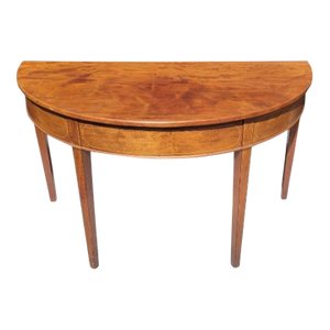 19th Century Half Moon Mahogany Inlaid Large Side Table