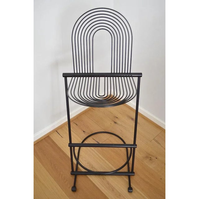 Swing Bar Stool attributed to Jutta & Herbert Ohl for Rosenthal, 1980s For Sale - Image 6 of 6