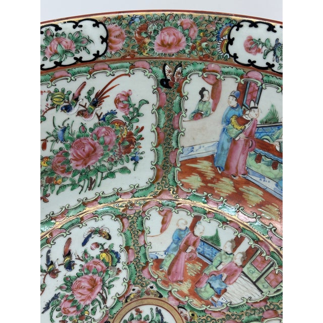 Late 19th Century. Punch Bowl. Chinese Porcelain Rose Medallion Circa 1880 For Sale - Image 15 of 15