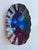 Abstract Blue and Purple Art Glass Bowl With Ruffled Edges For Sale - Image 3 of 6
