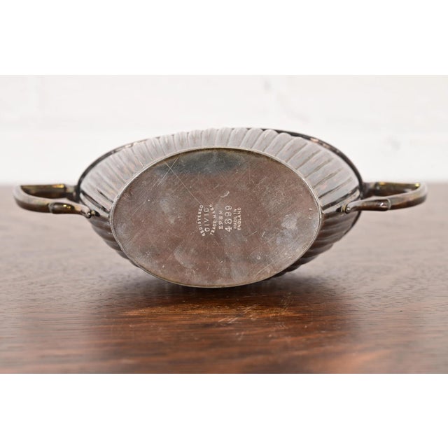 Tiffany & Co. Style Art Deco Silverplate Sugar Bowl For Sale - Image 9 of 12