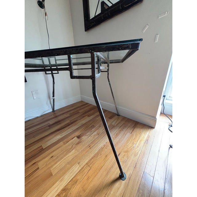 Vintage Mid-Century Architectural Wrought Iron Desk/Table For Sale In Tampa - Image 6 of 8