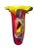 Abstract Murano Colorful Cased Floral Studio Art Glass Vase For Sale - Image 3 of 9