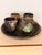 Sculpture Materials Mexican Surrealist Mezcal Clay Shot Glasses and Tray For Sale - Image 7 of 7