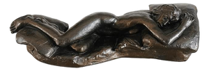 Vintage Female Nude Cold-Cast Bronze and Resin Sculpture by Peter Sedcole, 1960s