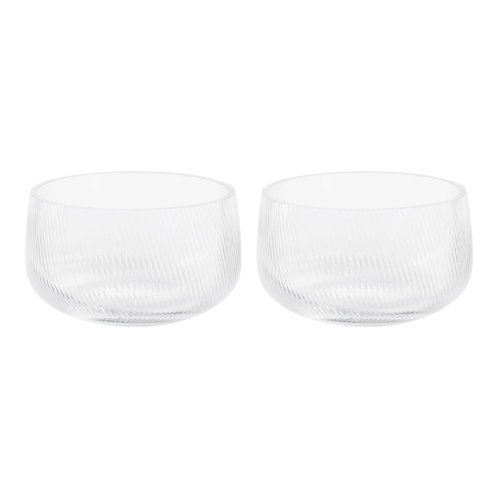 Chadwell 6.25" Rippled Glass Bowls, Set of 2 Chairish