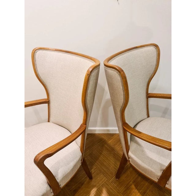 Art Deco Lounge Chairs, Sweden, 1940s, Set of 2 For Sale - Image 4 of 13