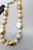 Gold Vintage 1980s Signed Givenchy White & Gold Ying Yang Beaded Necklace For Sale - Image 8 of 9