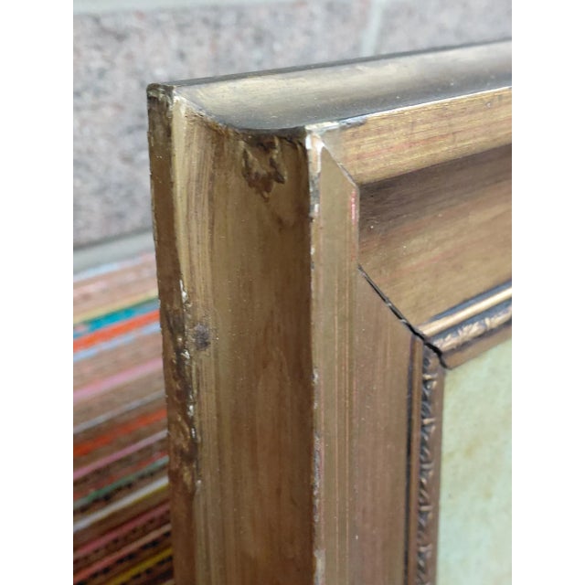 Antique Framed Cattle Watering Oil on Canvas Painting For Sale - Image 10 of 11