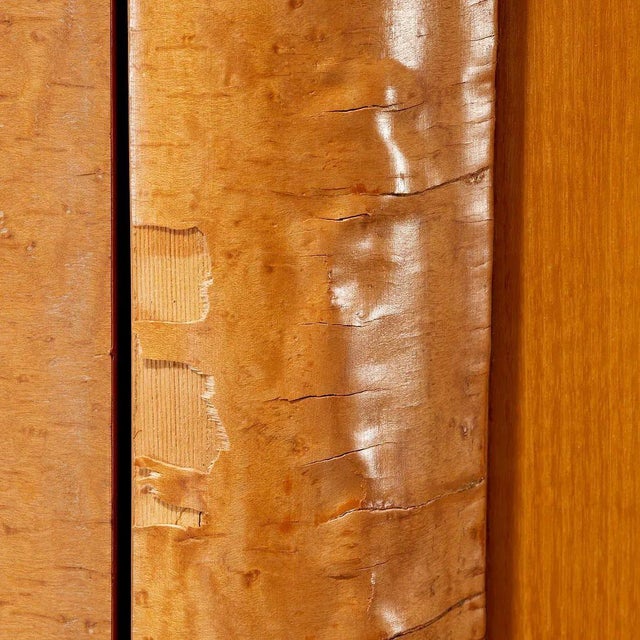 Antique European Art Deco Blonde Wood Wardrobe Armoire Cabinet 1940s, Sold as-Is For Sale In Detroit - Image 6 of 18