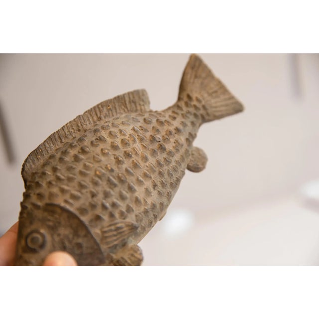 African Vintage African Fish Sculpture For Sale - Image 3 of 6