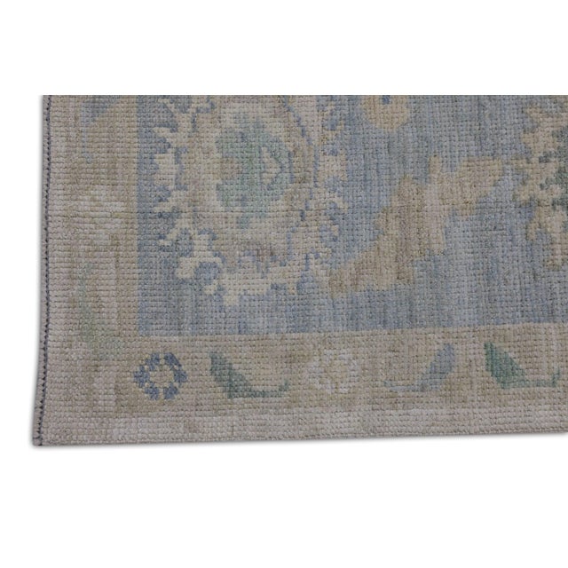 Turkish Oriental Hand Knotted Rug Turkish Oushak 8'6" x 10'4" For Sale - Image 3 of 7