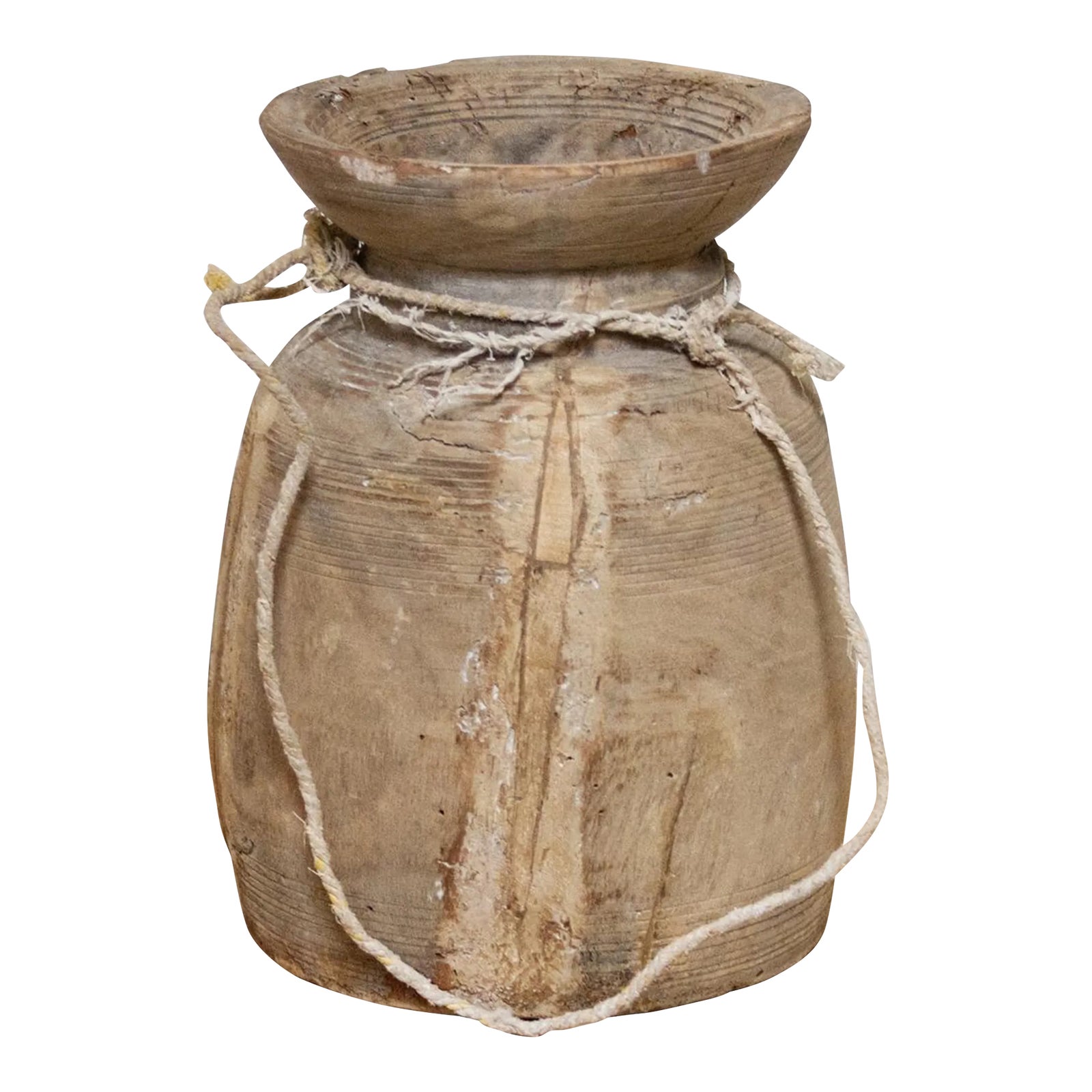 Indian Antique Bleached Pot-Karoh | Chairish