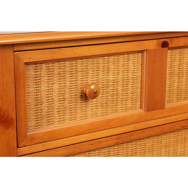Brown Stanley Furniture Pine and Wicker Chest of Drawers For Sale - Image 8 of 18