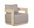 Eclipse Outdoor Solid Teak Wood Chair - Light Brown Fabric For Sale - Image 9 of 12