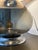 Vintage Italian Smoked Glass and Chrome Table Lamp, 1980s For Sale - Image 4 of 18