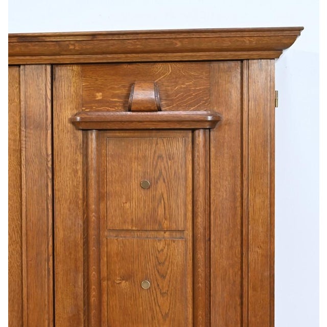 Art Deco Oak Bookcase, 1940s For Sale - Image 13 of 18
