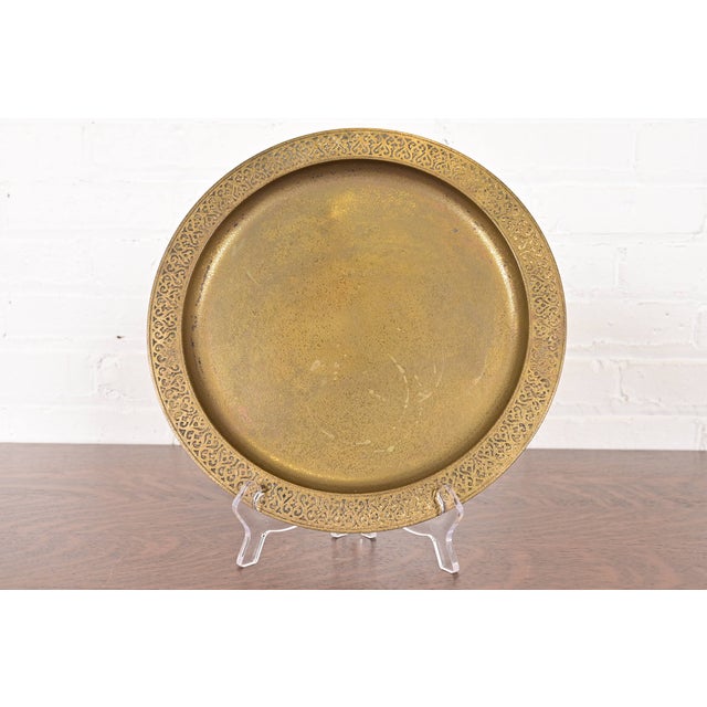Early 20th Century Tiffany Studios New York Bronze Doré Large Plate or Charger For Sale - Image 5 of 9