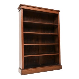 Antique Victorian Walnut Open Bookcase, 1870 For Sale