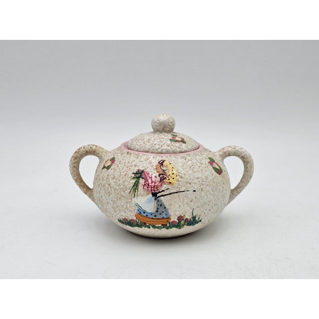 Vintage Italian Majolica Tea Set by Lina Poggi for CEAS Albisola, 1940s, Set of 9 For Sale - Image 9 of 17