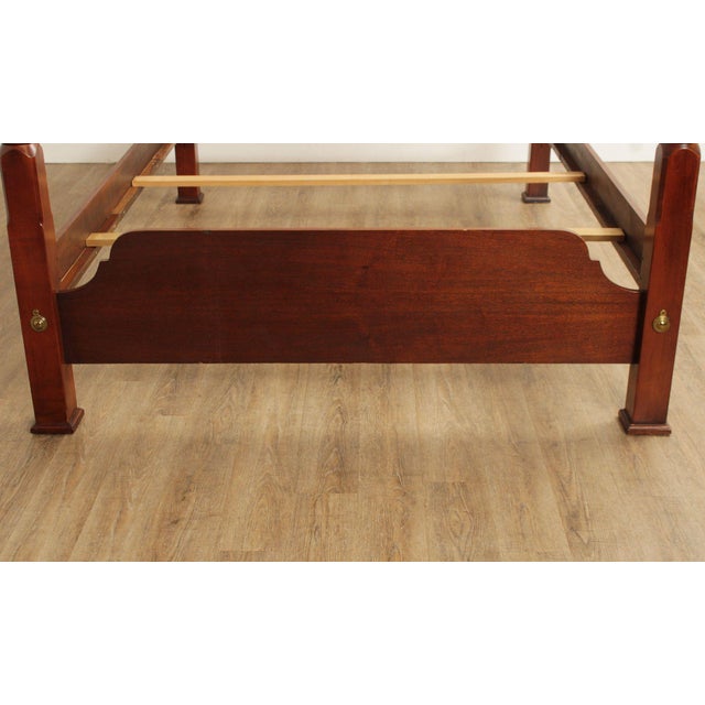 Lexington Queen Size Carved Mahogany Poster Bed For Sale - Image 17 of 18