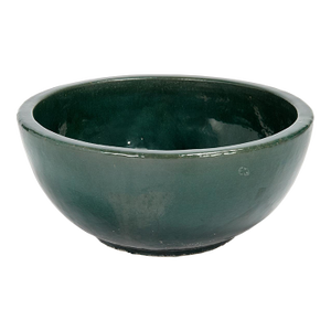 Vintage Large Chinese Green Glazed Terra Cotta Bowl